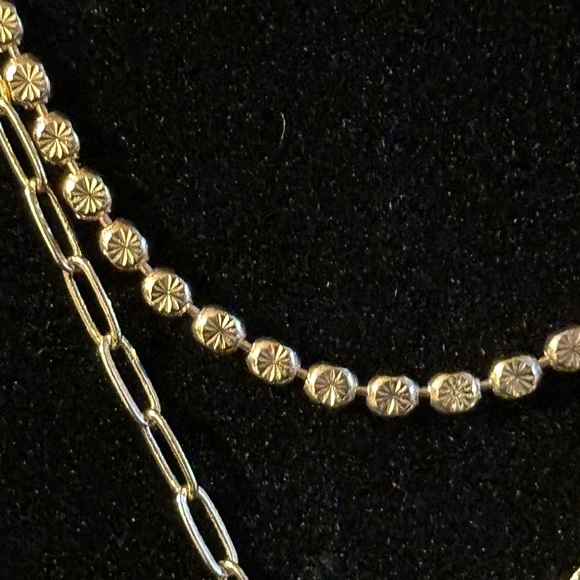 NWT Anne Marie Gold Double Layer Cross Necklace - Picture 2 of 2